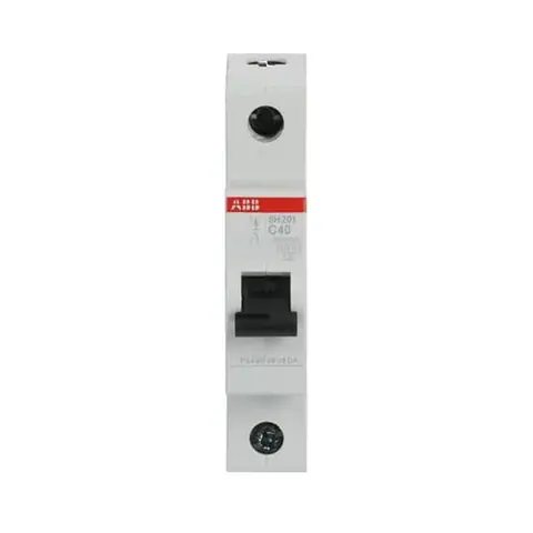 ABB Miniature circuit breaker (MCB), SH200, 1P, 40A, C curve, 6kA — 2CDS211001R0404