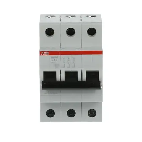 ABB Miniature circuit breaker (MCB), SH200, 3P, 32A, C curve, 6kA — 2CDS213001R0324