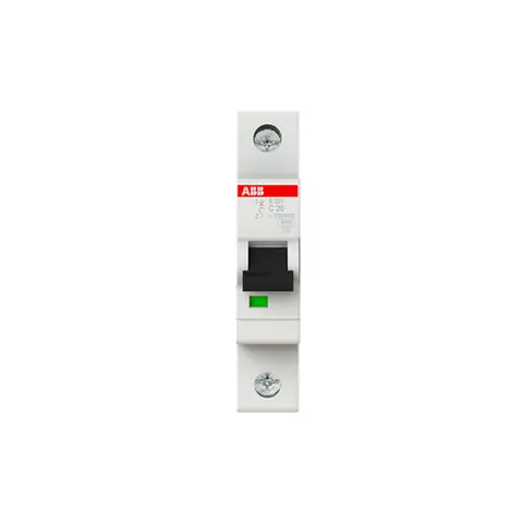 قاطع دائرة مصغّر MCB إيه بي بي S200، قطب واحد، 20 أمبير، منحنى C — 2CDS251001R0204