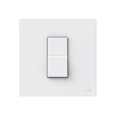 ABB Switch, Zenit, 1-gang, 1-way, SP, 10AX, small rocker, with frame, White — 2CLA210109B1101