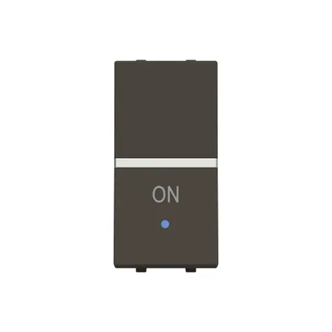 ABB Switch, Zenit, 1-gang, 1-way, DP, 20AX, small rocker, with LED indicator, Anthracite — 2CLA210130B1801