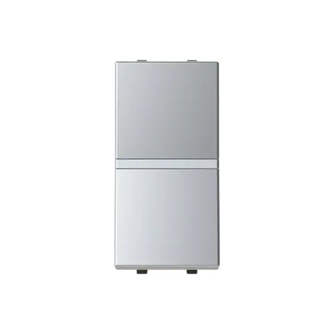 ABB Switch, Zenit, 1-gang, 2-way, SP, 10AX, small rocker, Silver — 2CLA210200B1301