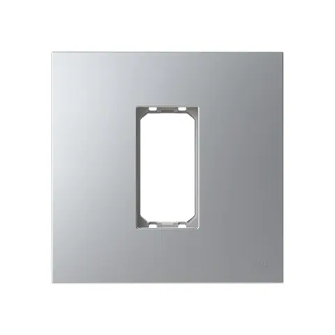 ABB Frame, Zenit, 1-gang, window 22x44, single, Silver — 2CLA217100B1301
