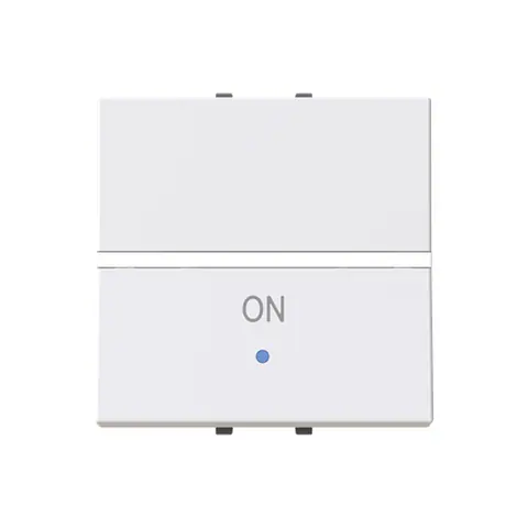 ABB Switch, Zenit, 1-gang, 1-way, DP, 20AX, premium rocker, with LED indicator, White — 2CLA220130B1101
