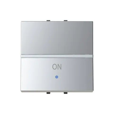 ABB Switch, Zenit, 1-gang, 1-way, DP, 20AX, premium rocker, with LED indicator, Silver — 2CLA220130B1301