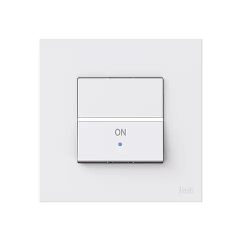 ABB Switch, Zenit, 1-gang, 1-way, DP, 20AX, premium rocker, with LED indicator, with frame, White — 2CLA220139B1101