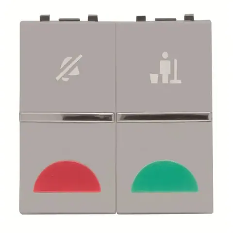 ABB DND/MUR room unit, Zenit, 16AX, Silver — 2CLA224440B1301