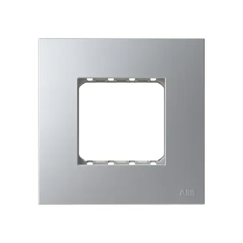 ABB Frame, Zenit, 1-gang, window 44x44, multi, Silver — 2CLA227100B1301