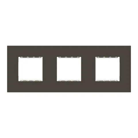 ABB Frame, Zenit, 3-gang, window 44x44, multi, Anthracite — 2CLA267310B1801
