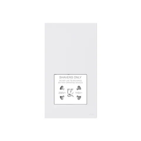 ABB Shaver socket outlet, Zenit, White — 2CLA280309B1101