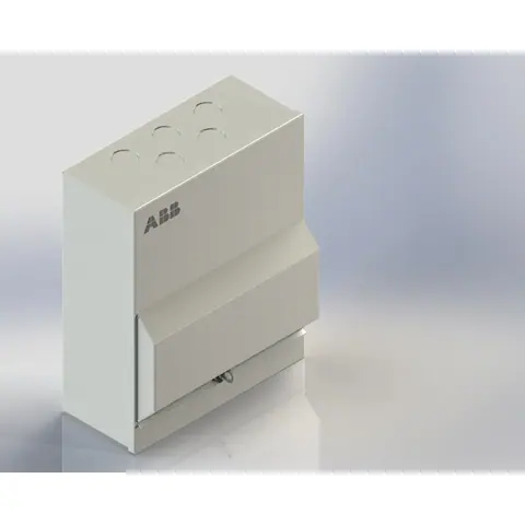 ABB Consumer unit, 10 modules, flush (FL), ST flap — 2CVS110001E1011