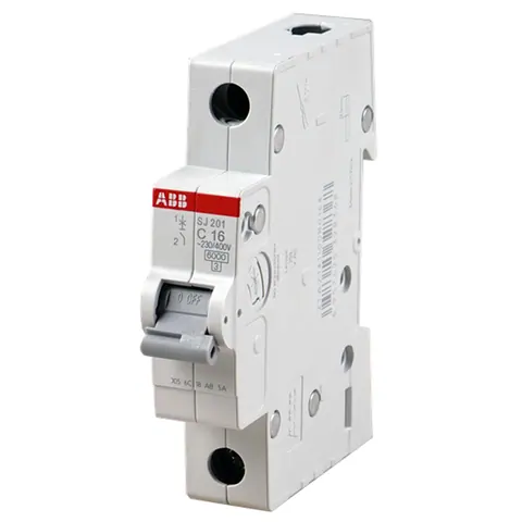 ABB Miniature circuit breaker (MCB), SJ200, 1P, 63A, C curve, 6kA — 2TAZ141100R0634