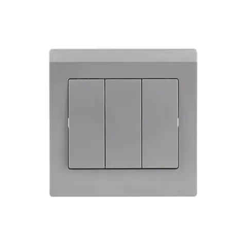 مفتاح كهربائي إيه بي بي Inora BL107-G، 3 وحدات، ثنائي الاتجاه، 10AX — 2TCZ171006R2230