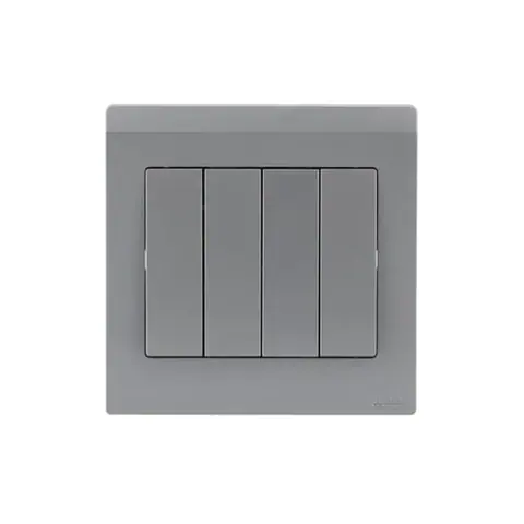 مفتاح كهربائي إيه بي بي Inora BL104-G، 4 وحدات، أحادي الاتجاه، 10AX — 2TCZ171007R2230