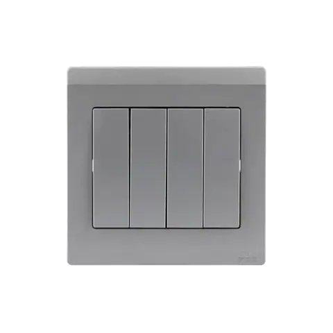 مفتاح كهربائي إيه بي بي Inora BL108-G، 4 وحدات، ثنائي الاتجاه، 10AX — 2TCZ171008R2230