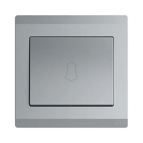 ABB Push button switch, Inora BL429-G, 1-gang, 1-way, 10A, bell symbol — 2TCZ171011R2230