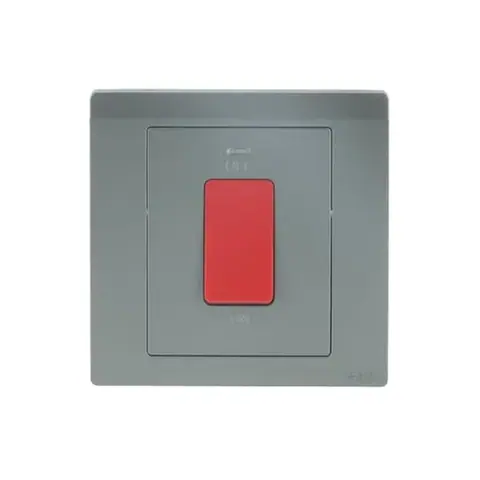 ABB Switch, Inora BL176-G, 1-gang, 1-way, DP, 32A, with Neon indicator — 2TCZ171013R2290