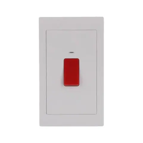 مفتاح كهربائي إيه بي بي Inora BL143، وحدة واحدة، ثنائي القطب DP، 45 أمبير، مع مؤشر نيون، (6x3) — 2TCZ171019R0090