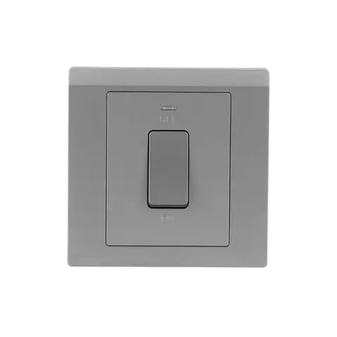 ABB Switch, Inora BL111S-G, 1-gang, 1-way, DP, 20A, with Neon indicator — 2TCZ171020R2270