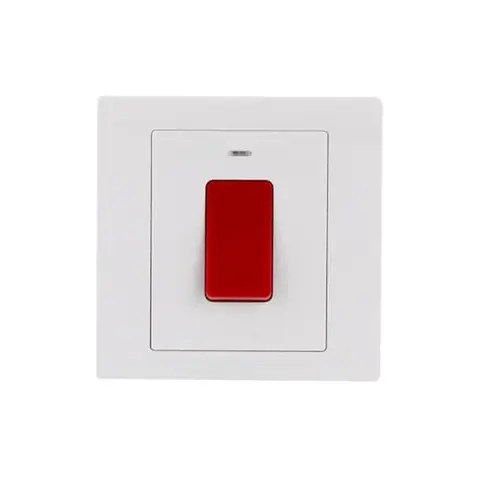 مفتاح كهربائي إيه بي بي Inora BL179، وحدة واحدة، أحادي الاتجاه، ثنائي القطب DP، 45 أمبير، مع مؤشر نيون — 2TCZ171098R0090
