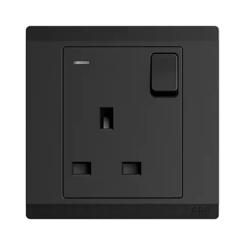 مقبس بمفتاح بريطاني إيه بي بي Inora BL238-885، وحدة واحدة، ثنائي القطب DP، 13 أمبير، مع مؤشر نيون — 2TCZ172096R4440