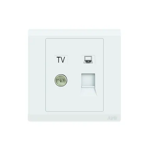 مخرج تلفزيون ومخرج بيانات RJ45 إيه بي بي Inora BL325، وحدتان، فئة Cat 5e — 2TCZ173016R0010