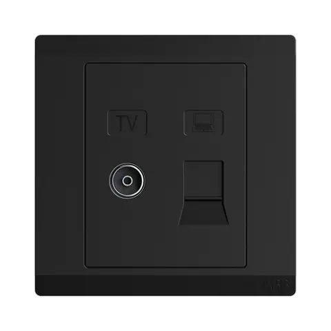 مخرج تلفزيون ومخرج بيانات RJ45 إيه بي بي Inora BL325-885، وحدتان، فئة Cat 5e — 2TCZ173016R4410
