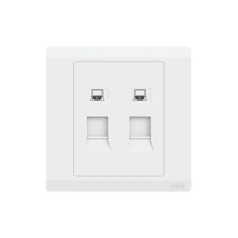 ABB RJ45 data outlet, Inora BL317, 2-gang, Cat 6a — 2TCZ173019R0010