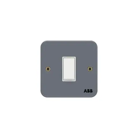 ABB Switch, Metal Clad BM105, 1-gang, 2-way, 10AX, with metal mounting box — 2TCZ741005R0030