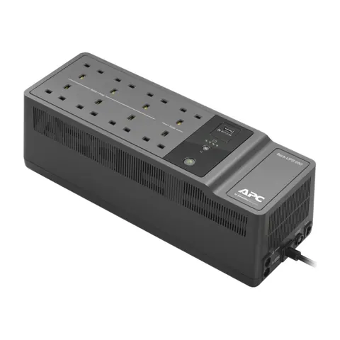 APC Back-UPS, 650VA/400W Floor/Wall Mount, 230V, 8x British BS1363A outlets, USB Type A Port, User Replaceable Battery — BE650G2-UK