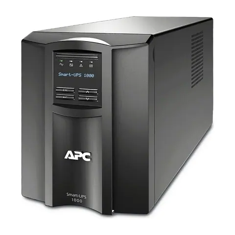 APC Smart-UPS, Line Interactive, 1000VA, Tower, 230V, 8x IEC C13 outlets, SmartConnect Port+SmartSlot, AVR, LCD — SMT1000IC