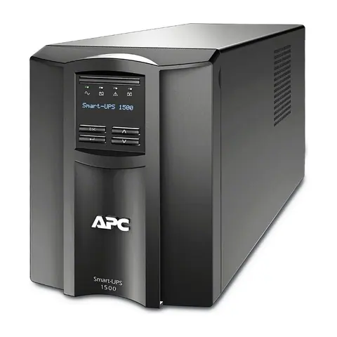 APC Smart-UPS, Line Interactive, 1500VA, Tower, 230V, 8x IEC C13 outlets, SmartConnect Port+SmartSlot, AVR, LCD — SMT1500IC