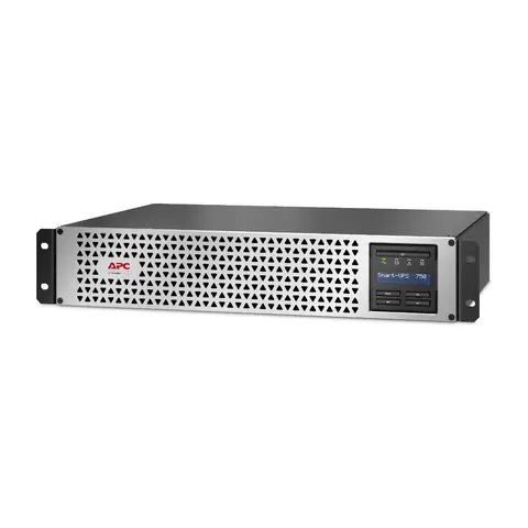 APC Smart-UPS, Line Interactive, 750VA, Lithium-ion, Rack/Tower, 2U, 230V, 6x IEC C13 outlets, SmartConnect Port+SmartSlot, Short Depth, AVR, LCD — SMTL750RMI2UC