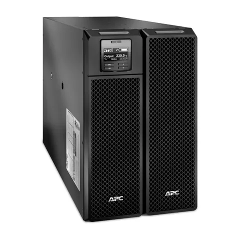 APC Smart-UPS On-Line, 8kVA/8kW, Tower, 230V 3:1 and 1:1, 6x C13+4x C19 IEC outlets, Network Card+SmartSlot, Extended runtime, W/O rail kit — SRT8KXLI