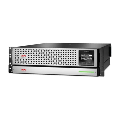 APC Smart-UPS On-Line, 1000VA, Rackmount 3U, 230V, 8x C13 IEC outlets, SmartSlot, Extended runtime, W/ rail kit, W/ Lithium-ion external battery — SRTL1000RMXLI