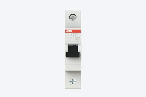 ABB Miniature circuit breaker (MCB), SH200, 1P, 6A, C curve, 6kA — 2CDS211001R0064