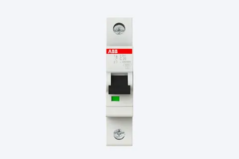 ABB Miniature circuit breaker (MCB), S200, 1P, 20A, C curve — 2CDS251001R0204