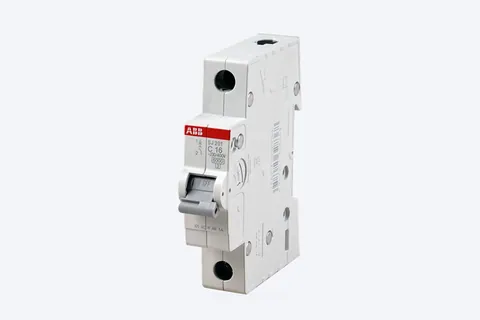 ABB Miniature circuit breaker (MCB), SJ200, 1P, 6A, C curve, 6kA — 2TAZ141100R0064