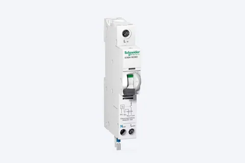 قاطع تفاضلي مع حماية زيادة التيار RCBO شنايدر Acti9 iC60H، 1 قطب + محايد، 32 أمبير، حساسية 30 مللي أمبير — A9D31832
