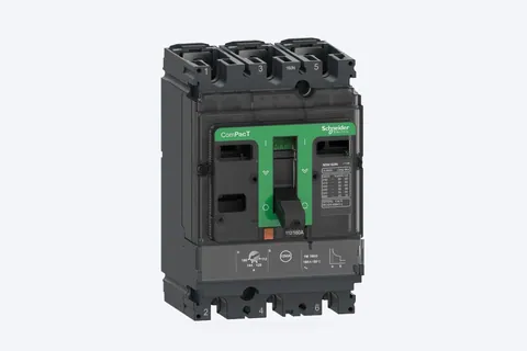 قاطع دائرة MCCB شنايدر ComPacT NSX250N، 3 أقطاب، 250 أمبير، قدرة قطع 50 كيلو أمبير عند 415 فولت، وحدة حماية TMD — C25N3TM250C