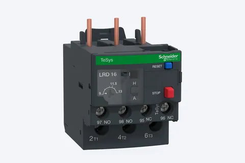 مرحل حماية من زيادة الحمل شنايدر TeSys Deca، ضبط 9–13 أمبير، 1NO+1NC، فئة فصل 10A — LRD16