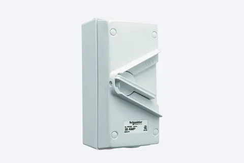 مفتاح عزل سطحي شنايدر، 2P، 20 أمبير، IP66 — WHD20