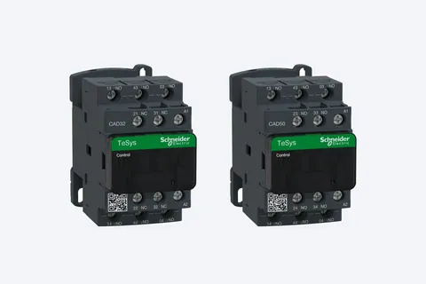 Examples of Control relays & timers listed in the catalogue