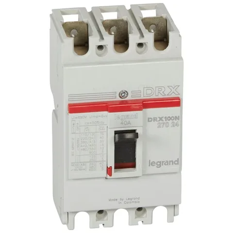 Legrand MCCB DRX 100N 3P 40A 20KA — 0 270 24