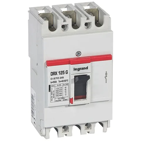 Legrand MCCB DRX 100N 3P 50A 20KA — 0 270 25