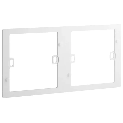 Legrand Mallia Senses — Fixing supports — 2-gang fixing support, 172 x 86 mm, Brushed Alum — 2 810 18BA