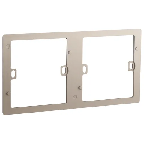 Legrand Mallia Senses — Fixing supports — 2-gang fixing support, 172 x 86 mm, Champagne — 2 810 18CH