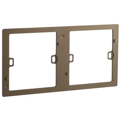 Legrand Mallia Senses — Fixing supports — 2-gang fixing support, 172 x 86 mm, Dark Bronze — 2 810 18DB