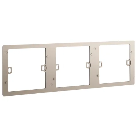 Legrand Mallia Senses 3-gang plate kit with support, Champagne — 2 810 19CH