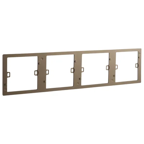 Legrand Mallia Senses — Fixing supports — 4-gang fixing support, 344 x 86 mm, Dark Bronze — 2 810 20DB